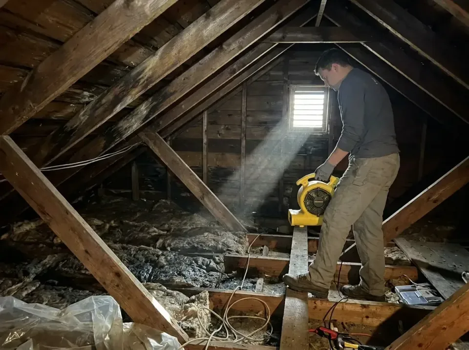 attic-water-damage-drying-proc-007 — frequently asked questions, Emergency Water Extraction & 24/7 Flood Response in Picture…